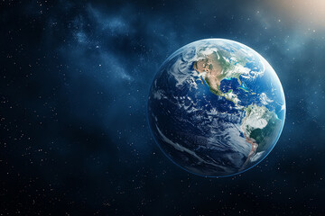 Obraz na płótnie Canvas The planet earth view from space 