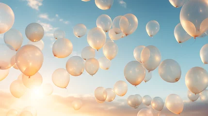 Fotobehang blue sky with balloons © sam richter