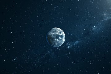 Obraz na płótnie Canvas The Moon view from space 