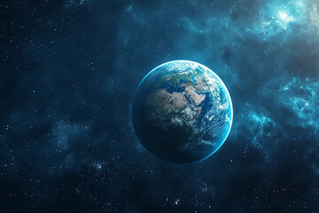 Naklejka premium The planet earth view from space 