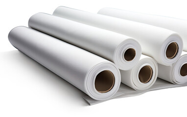 Fototapeta premium Canvas Roll with Pre Stretched Surface, Awaiting Your Creative Expression on a White or Clear Surface PNG Transparent Background.