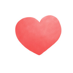 red heart isolated on white