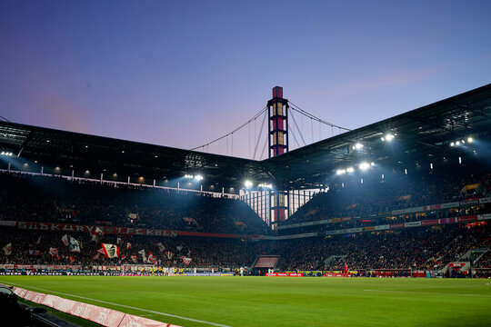 The football match of Bundesliga 1.FC Koeln vs Borussia Dortmund at Rhein Energie Stadion