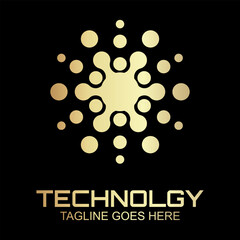 technology logo design vector template for corporate identity, technology, biotechnology, internet, system, Artificial Intelligence and computer.