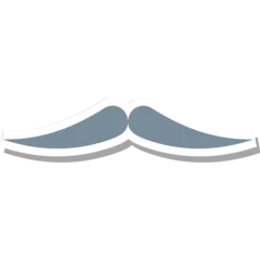 Behangcirkel Moustache © Ranksol