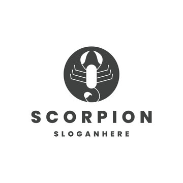 scorpion icon. isolated vector abstract image of wild animal