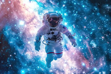 Cosmonaut in outer space