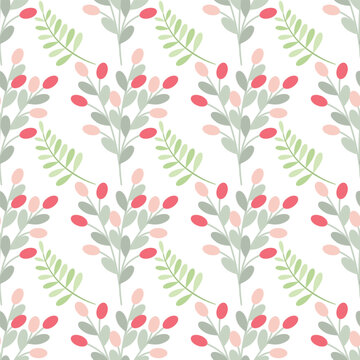 Free vector small winter flowers pattern design.