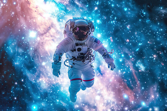Cosmonaut in outer space