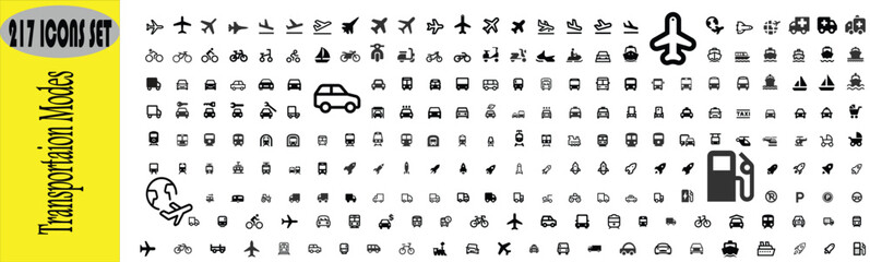 Transportation Modes Icons vector
