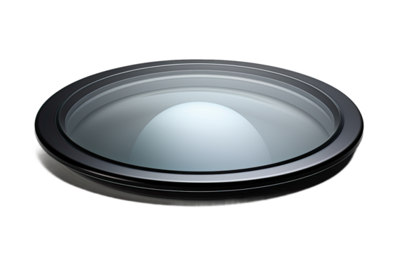 Concave Mirror, A Focal Point for Intriguing and Insightful Optics Studies on a White or Clear Surface PNG Transparent Background.