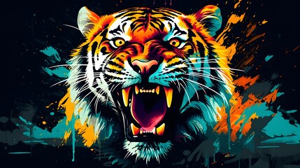 Glitch Art Tiger: Distorting and Reinterpreting Tiger Imagery Through Experimental Glitch Art Techniques