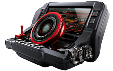 Roads Safely with Advanced Bus Diagnostic Scanner Solutions on a White or Clear Surface PNG Transparent Background.