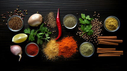 still life with spices high definition photographic creative image