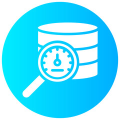 database performance round solid vector icon