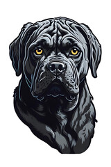 Cane corso dog, portrait of cute purebred Cane corso dog, Generative AI