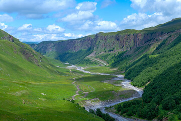 Karakaya-Su valley in  Caucasus Mountains