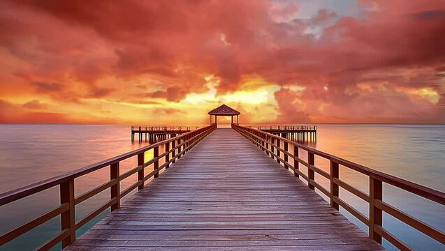 sunset on the beach