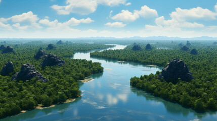 lake in the mountains high definition photographic creative image