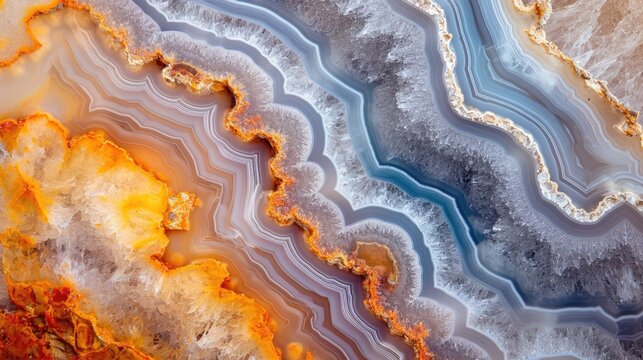 Gradient surface of agate rock