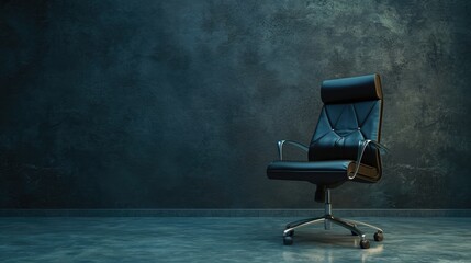 Contemporary empty office chair and a vacant place. Symbol of job openings, job offers, career...