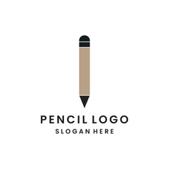 Creative pencil logo design vector template