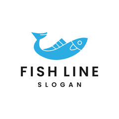 fish logo icon vector design template
