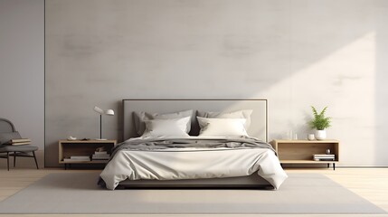 A minimalist bedroom with a clutter-free design.