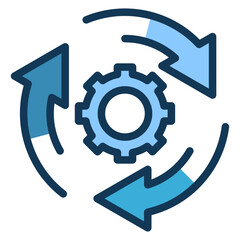 Recycle Blue Colour Icon