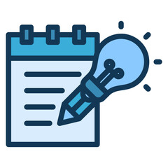 Planner Blue Colour Icon