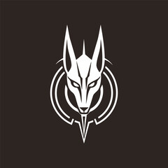 Anubis logo design vector illustration