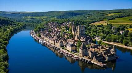 Fototapeta premium view of the lake high definition photographic creative image