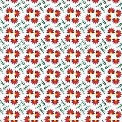 Free vector natural background with hand drawn flowers

