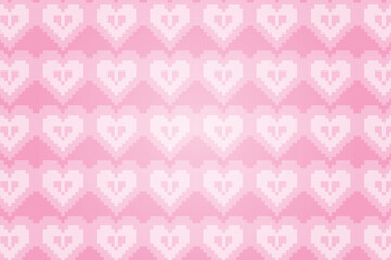 Vector love heart pattern, vector hand drawn Valentine's Day pattern, Valentine's Day background.