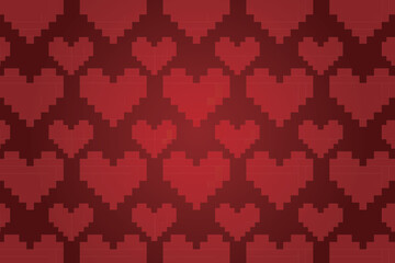 Vector love heart pattern, vector hand drawn Valentine's Day pattern, Valentine's Day background.