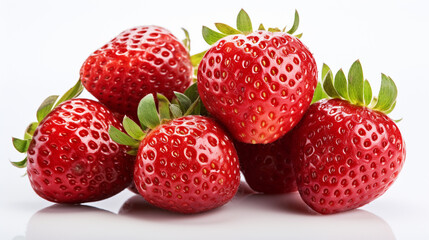 strawberry fresh strawberry , white background , Generate AI