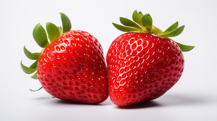 strawberry fresh strawberry , white background , Generate AI