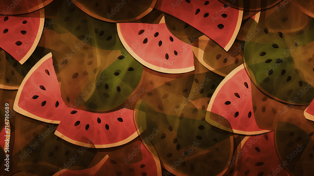 Poster camouflage watermelon