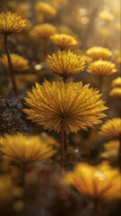 Obraz premium Golden Blooms Basking in Sunlight Smartphone Background