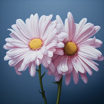 Generative AI Daisy double Flower Realistic illustration photo