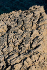 Detail of karst erosion on the coast of Adriatic Sea in Croatia