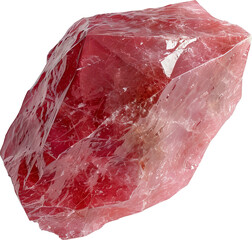 Strawberry quartz stone isolated on transparent background. PNG - obrazy, fototapety, plakaty