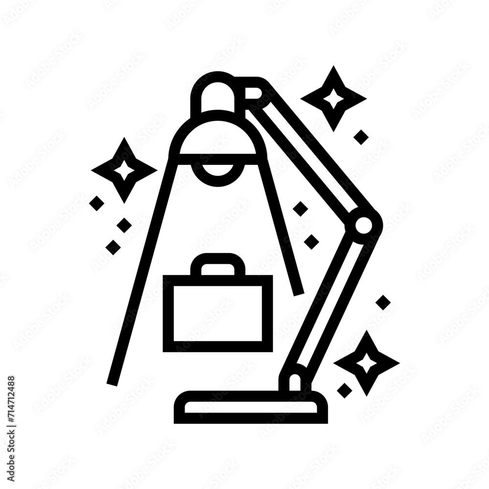 Poster deep work time management line icon vector. deep work time management sign. isolated contour symbol 