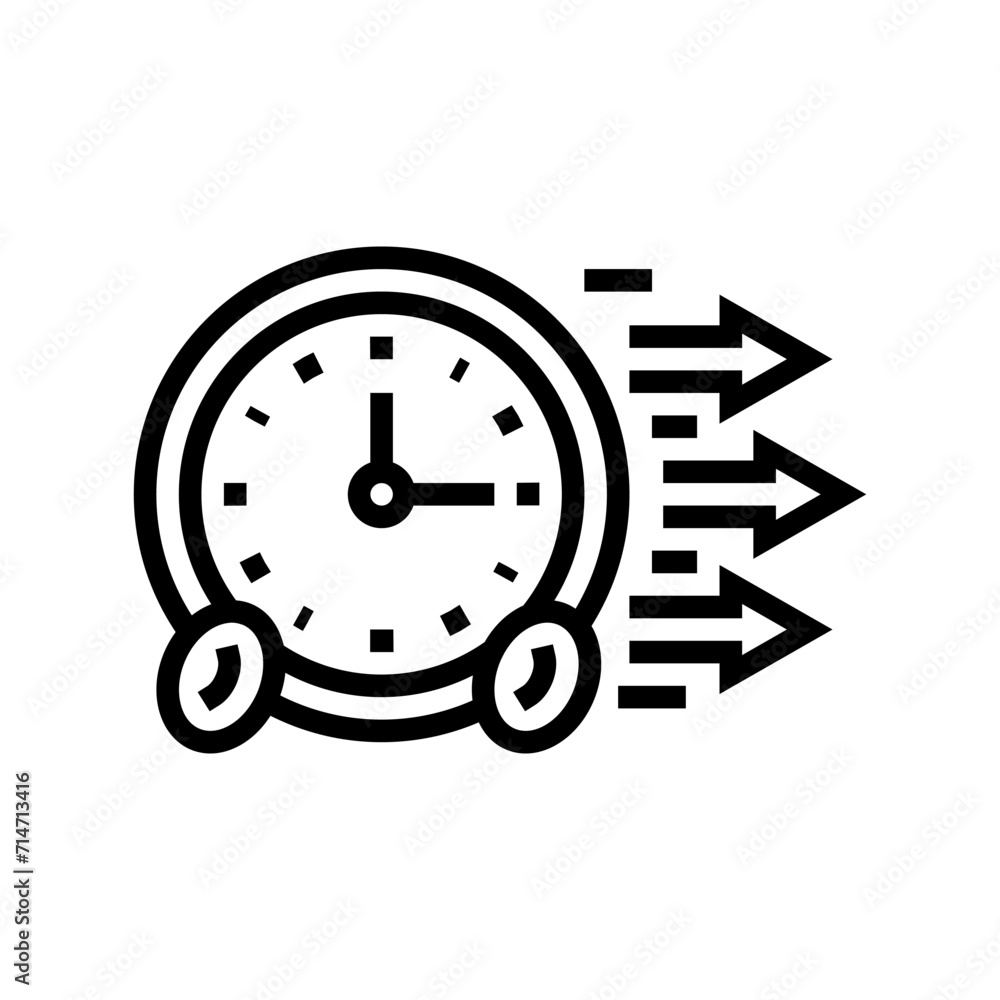 Poster timeboxing time management line icon vector. timeboxing time management sign. isolated contour symbo