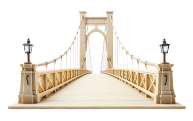 Creative Possibilities with Different Materials and Features in Bridge Models on a White or Clear Surface PNG Transparent Background.