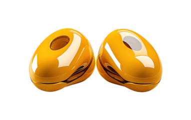 The Complete Solution for Ear Protection with a Well Designed Swim Earplugs Pair on a White or Clear Surface PNG Transparent Background.