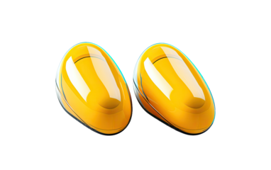 Water Sessions with the Versatility and Style of Well Earplugs on a White or Clear Surface PNG Transparent Background.