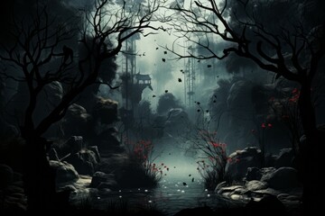 Whispering enchanted forests, where the trees share secrets and ancient wisdom - Generative AI