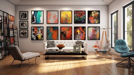 A variety of art styles for an eclectic gallery.