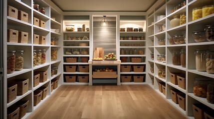 A walk-in pantry for ample storage.